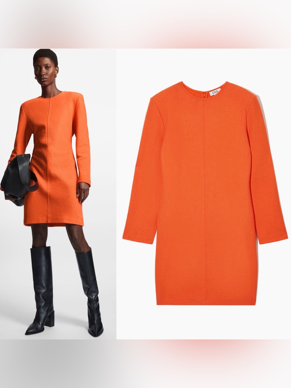 NWT COS Long Sleeve Knee Length Knit Dress